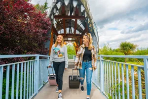 Outside HERO WITH SHARK CHARLOTTE & ALICE