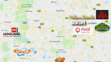 Map Of Merlin Attractions In London