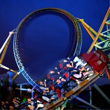 Rollercoasters at Night