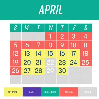April 2026 Schools Calendar